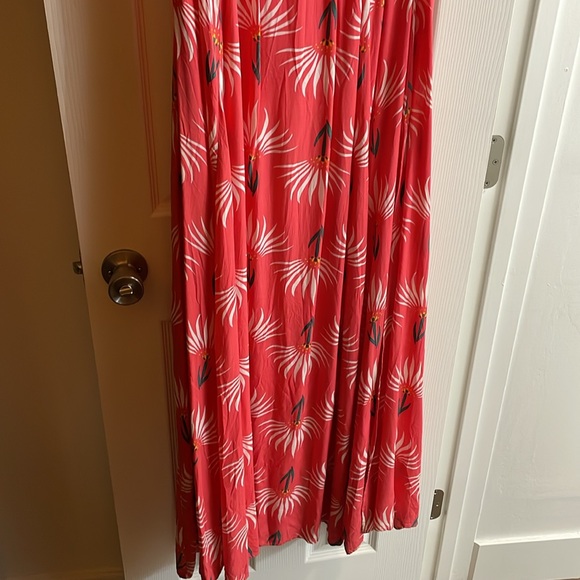 Lulu’s Trancoso Coral Floral Print Two-Piece Maxi Dress Medium - Picture 11 of 12